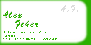 alex feher business card