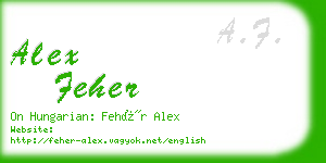 alex feher business card